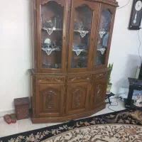 بوفه دوتکه چوب گردو   خیلی محکم و مناسب