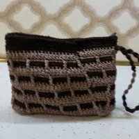 کیف پول مکرومه بافی