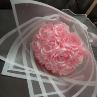 دسته گل رز صورتی