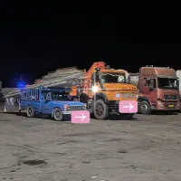 جرثقیل حمل تیرچه و آهن و تخلیه بار