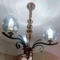لوستر سه شاخه بدون لامپ
