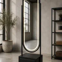آینه بک لایت ایستاده تک کشو