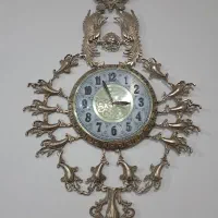 ساعت دیواری برنج مدل سیمرغ