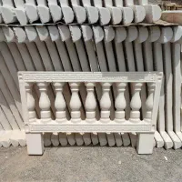 نرده بتنی نرده سنگی پله و‌ سنگ دور باغچه