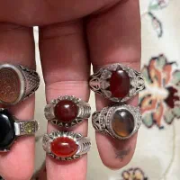 انگشتر نقره عقیق کهنه شبق عقیق یمن