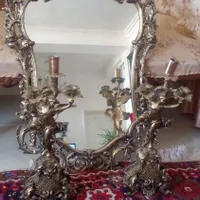 اینه شمعدان برنز