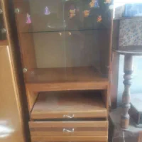 کمد کتابخانه با میز تحریر