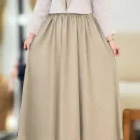 لباس زنانه ست کت و دامن شقایق شیکان کده