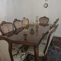 میز ناهار خوری تمام چوب در حد نو