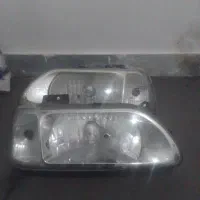 چراغ جلو چپو راست پراید با کلید دوبل با آینه بغل