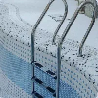 پله نردبان استخری استیل کف استیل و کف پلاستیک
