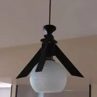 دو تا لوستر ۵ شعله چوبی دو تا تک شعله