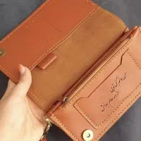 کیف پول‌مردانه چرم نو شته حکاکی