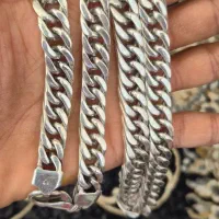 گردنبند فوق سنگین کارتیر نقره با عیار پنبه
