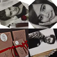 طراحی چهره  طراحی سیاهقلم سیاه قلم باتخفیف ویژه
