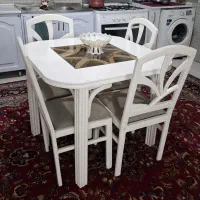 ست مبل هفت نفره و میز نهار خوری چهارنفره