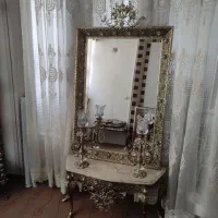 آینه شمعدان و پارتیشن برنز خالص