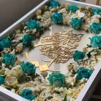 تابلوی گل خشک و وسایل جاودانه عروس