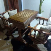 میز تخته نرد چوبی