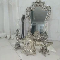 آینه شمعدون برنزی