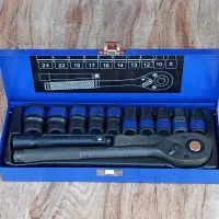 جعبه بکس 12پارچه سایز 1/2بزرگ با جغجغه ضامن دار آک