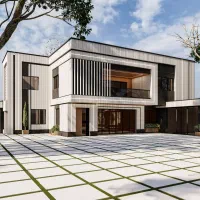 محصولات بتنی نمای ساختمان کف حیاط طرح های مختلف