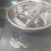 نقره دسته دو شکسته ساچمه ظروف نقره