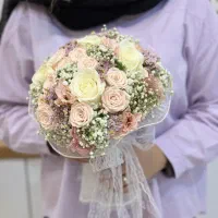 دسته گل عروس طبیعی