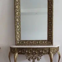 آینه و شمعدان برنز