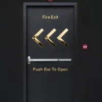 درب ضدحریق تاییدیه آتش‌نشانی رنگ کوره ای و پشم سنگ