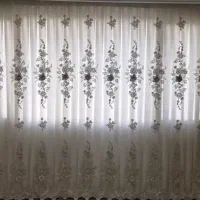 پرده  تور فلت  و زیر پرده  و والان کنار پرده سالن