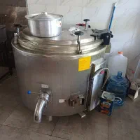 دیگ دو جداره صنعتی شیر دار حرفه ایی