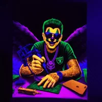 تابلو بلک لایت با موضوع تتو Blacklight Tattoo