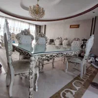 میز غذاخوری چوب هشت نفر سلطنتی