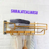 سبد حمام آویز حوله بندرخت آلمینیوم شیرآلات علیارسو