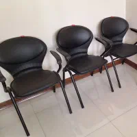 صندلی چرم ، پایه فلزی نو