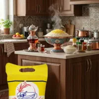 برنج ایرانی عنبربو رستگار طبع گرم باعطر وطعم اصیل