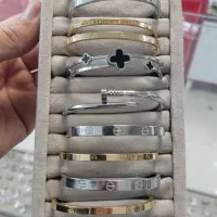 دستبند بنگل/هم طرحدار هم ساده/رنگ ثابت