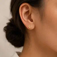 گوشواره کرلی و میخی زیرگرم فقط یکی مونده