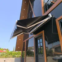پرده/چادر جک دار/سایبان برقی/سایه بان دستی