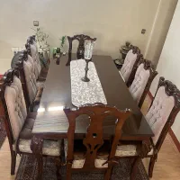مبلمان منبت و میز ناهارخوری ۸ و لاوست ۳نفره و ۳میز