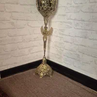 سطل زباله وجا دستمال کاغذی برنز