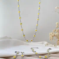 دستبند و گردنبند بابونه