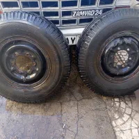 یک جفت تایر جلو نیسان سالم با ست کامل