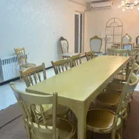 فروش میز ناهار خوری طلایی تک