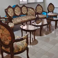 مبل استیل چوب گردو