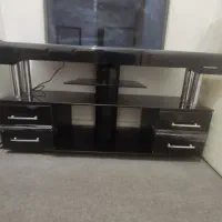 میز تلویزیون چهار کشوتمام شیشه،