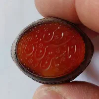 انگشتر نقره مردانه عقیق و شرف شمس (کربلایی)