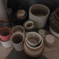 تعدادی گلدان سفالی