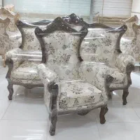 مبلمان۷نفره سلطنتی مدل رُز چوب گردو ملایر درحدنو